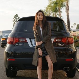 Aqua long sleeve brown light coat